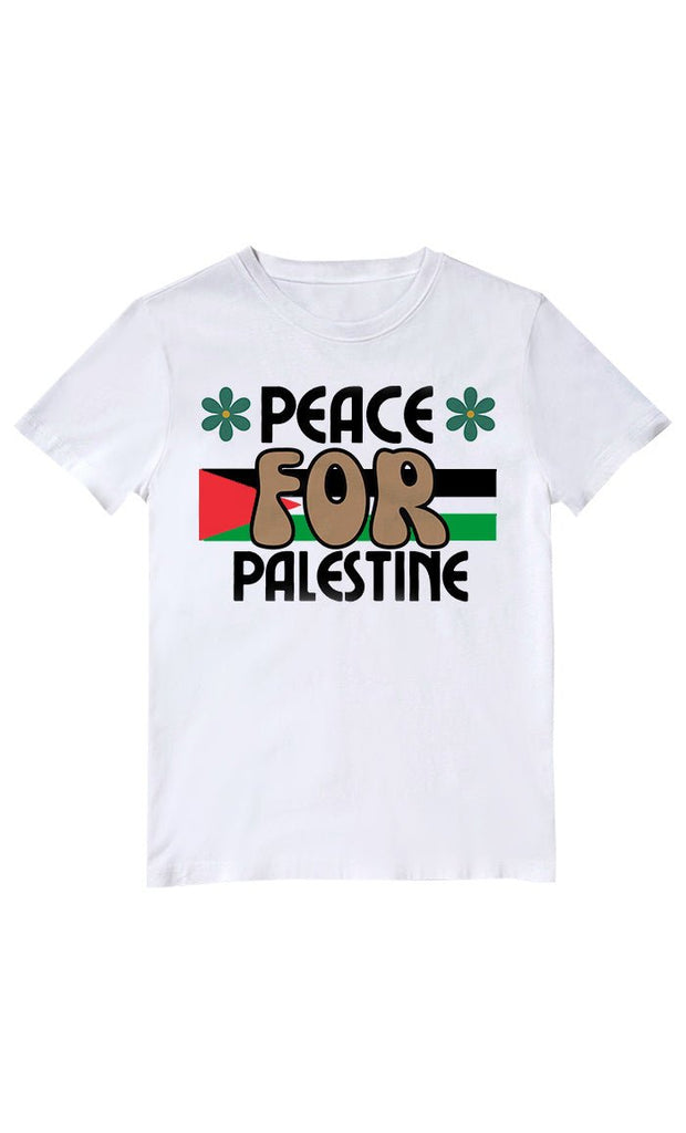 Peace for Palestine Logo Printed T - shirt - EastEssence.com
