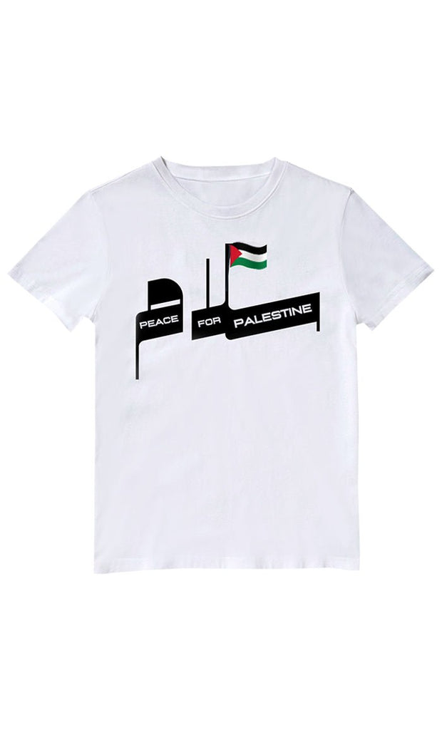 "Peace for Palestine" printed T - Shirt - EastEssence.com