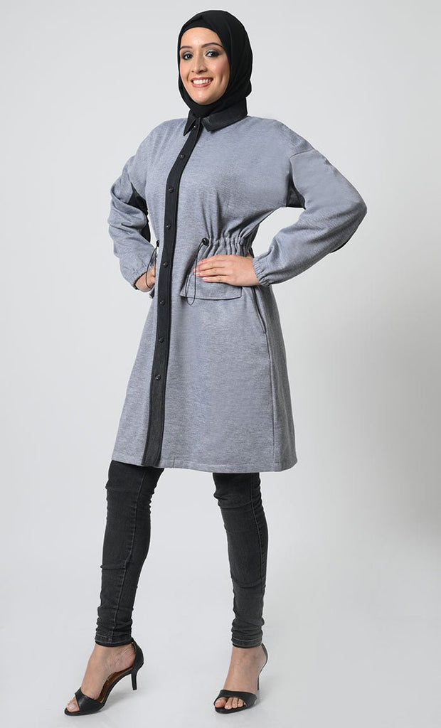 Polyester Fleece Tunic for winters - EastEssence.com