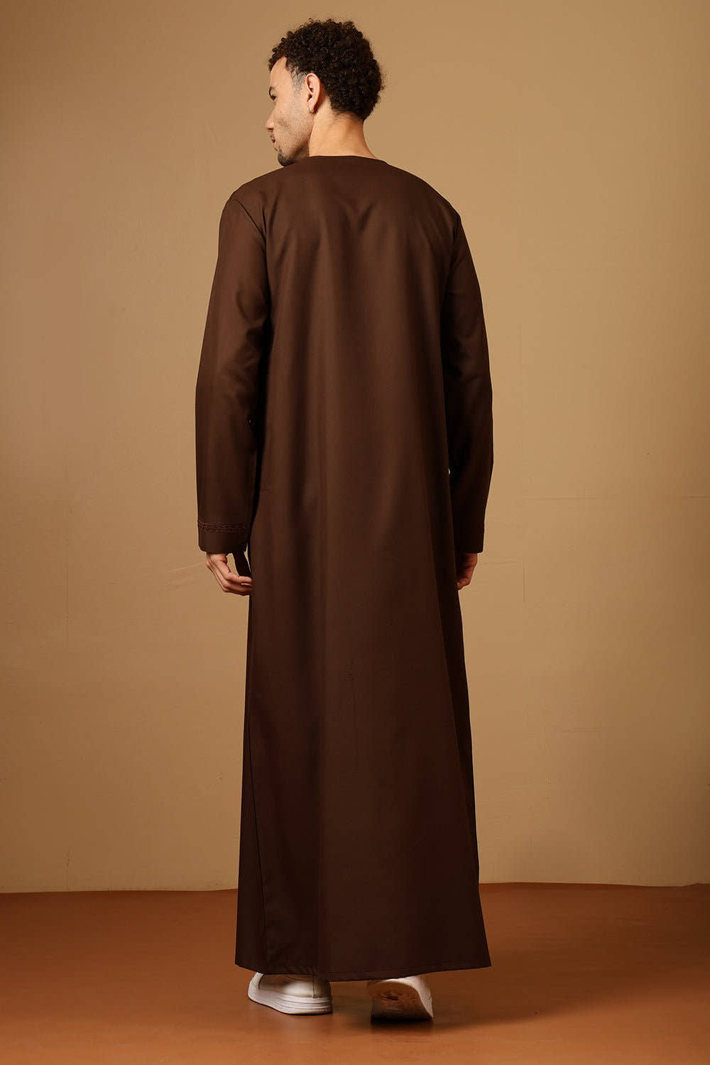Polyester Poplin Emirati Thobe with Tassel Tie - Up - EastEssence.com