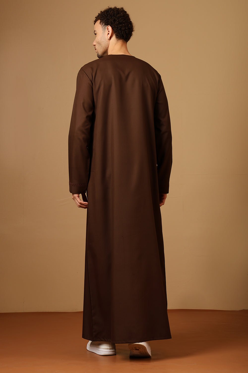 Polyester Poplin Emirati Thobe with Tassel Tie - Up - EastEssence.com
