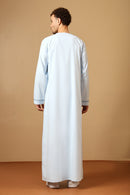 Polyester Poplin Emirati Thobe with Tassel Tie - Up - EastEssence.com