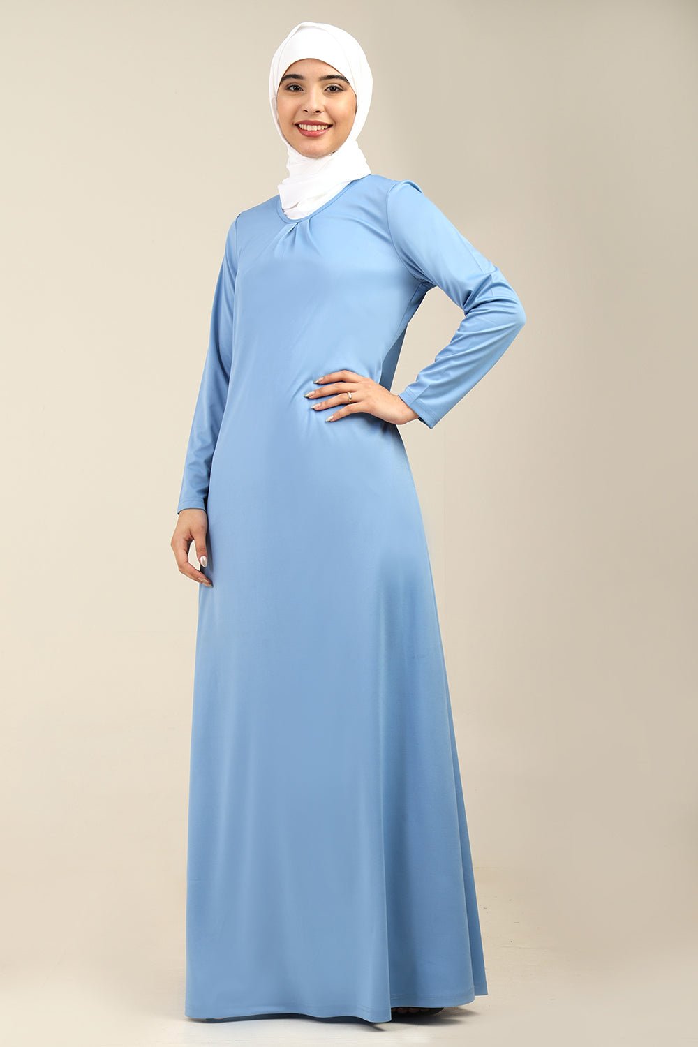 Polyknit A - Line Full Sleeve Uniform Abaya - EastEssence.com