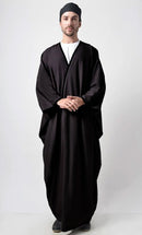 Prayer Wrap Around Neck Detail Thawb - EastEssence.com