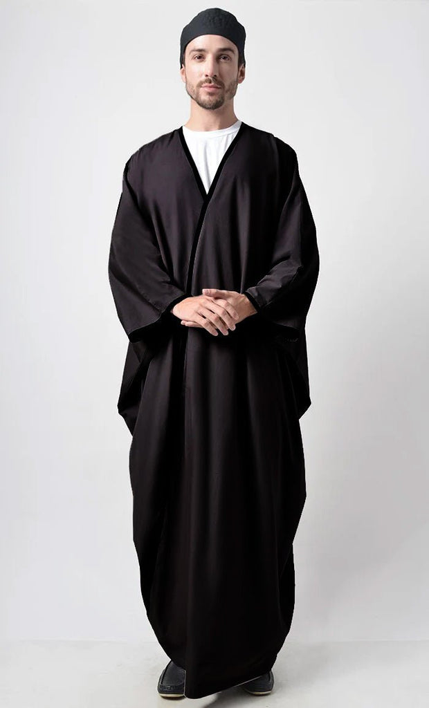 Prayer Wrap Around Neck Detail Thawb - EastEssence.com