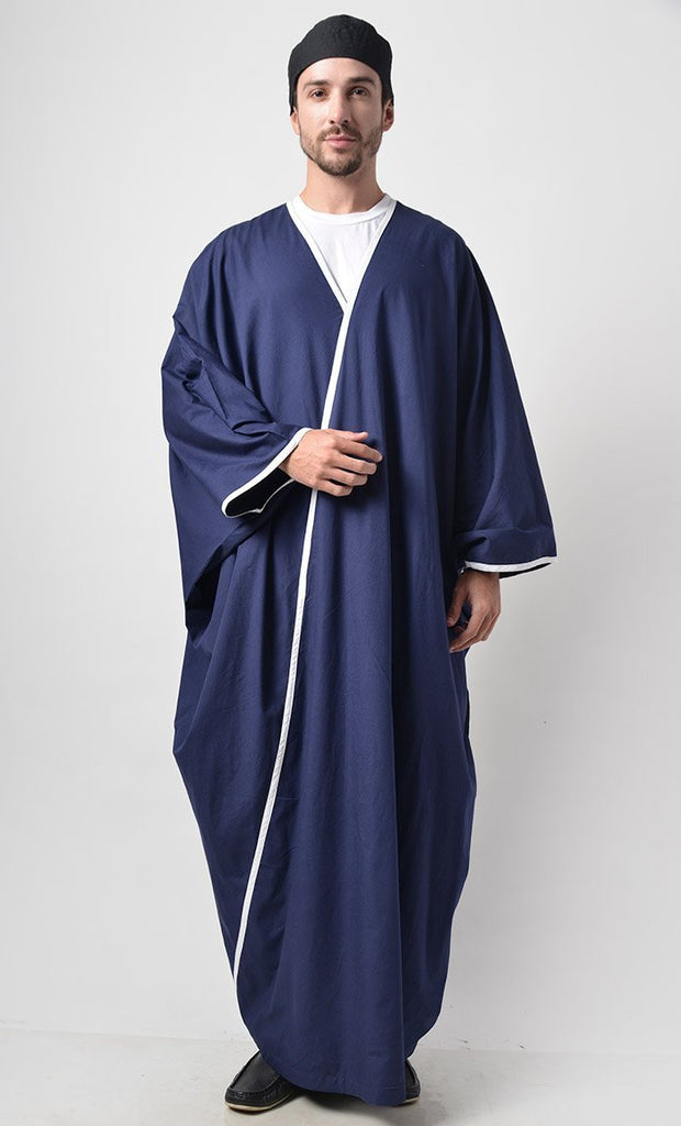 Prayer Wrap Around Neck Detail Thawb - Final Sale - EastEssence.com