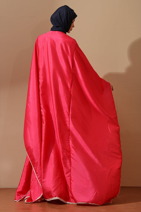 Radiant Rose Embellished Kaftan Abaya - EastEssence.com