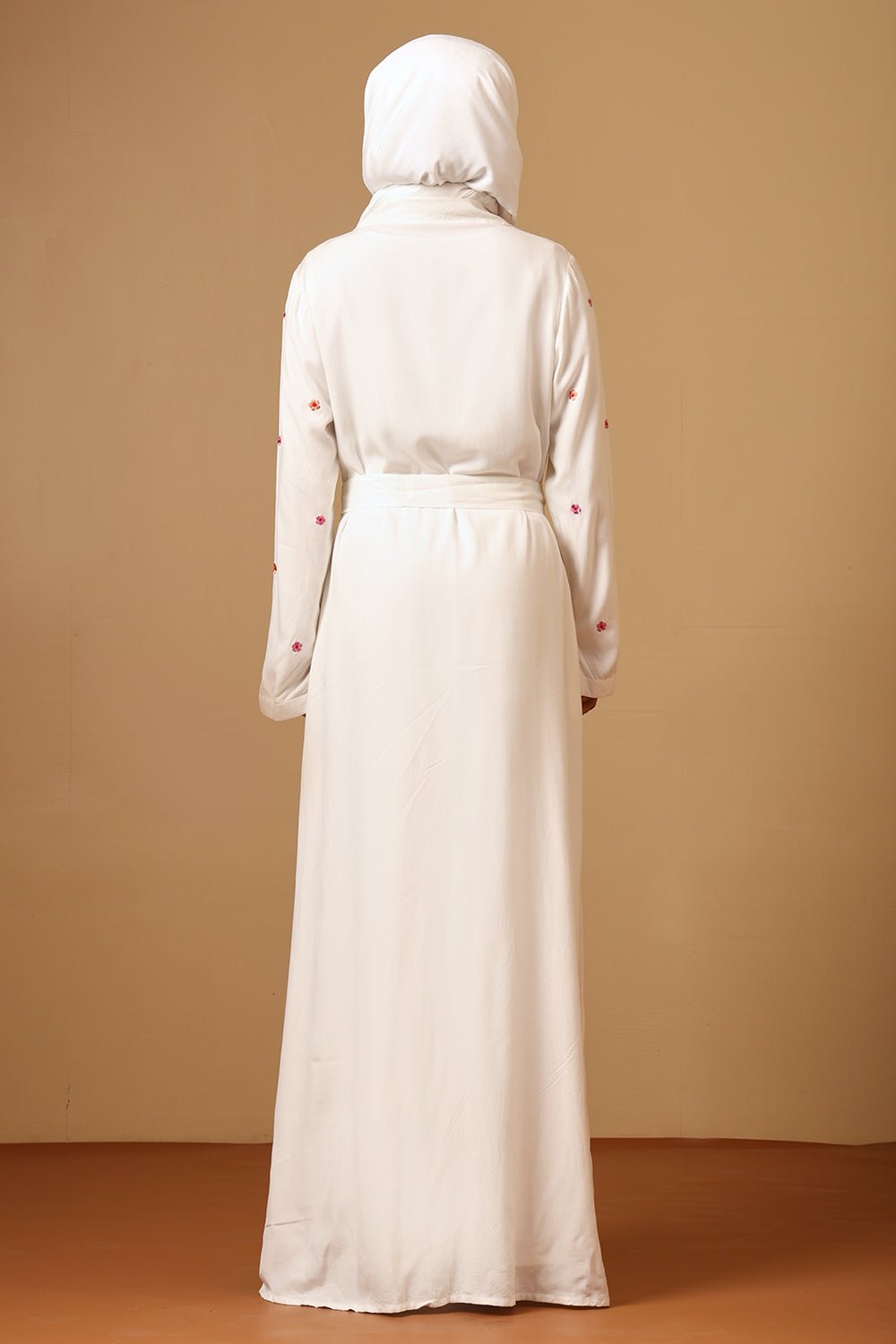 Rayon Button - Down Embroidered Abaya - EastEssence.com