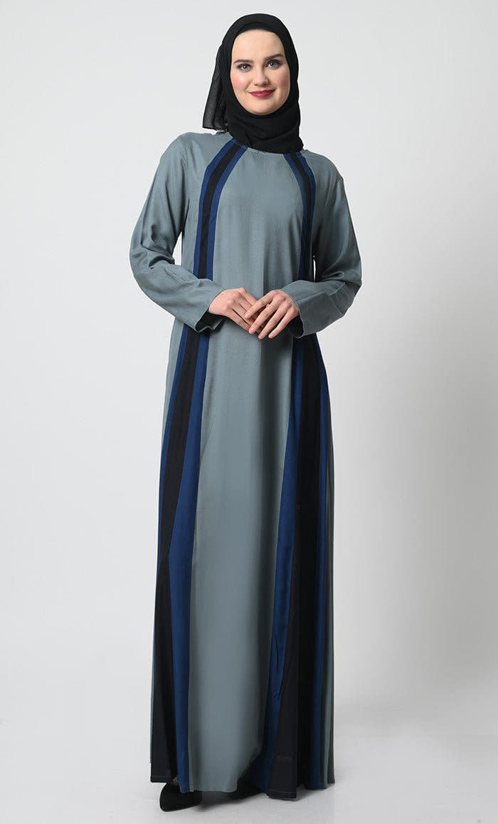 Abaya trapèze en rayonne