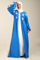 Rayon Shrug with Embroidered Inner & Lantern Sleeves - EastEssence.com