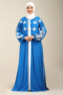 Rayon Shrug with Embroidered Inner & Lantern Sleeves - EastEssence.com