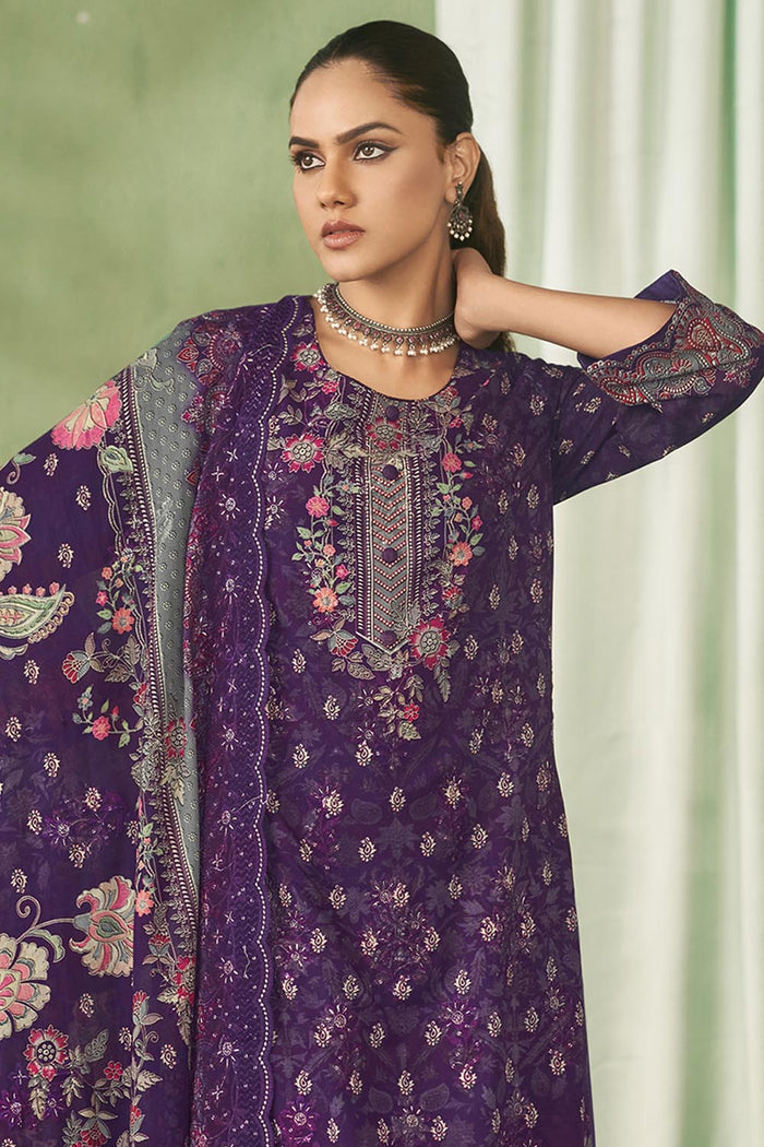Round Neck 3/4th Sleeve Kurta Suit set for Women - EastEssence.com