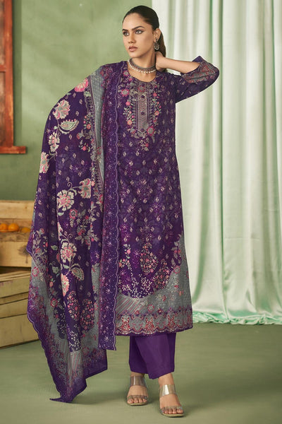 Round Neck 3/4th Sleeve Kurta Suit set for Women - EastEssence.com