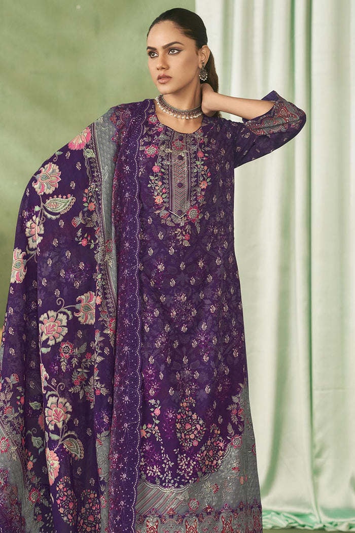 Round Neck 3/4th Sleeve Kurta Suit set for Women - EastEssence.com
