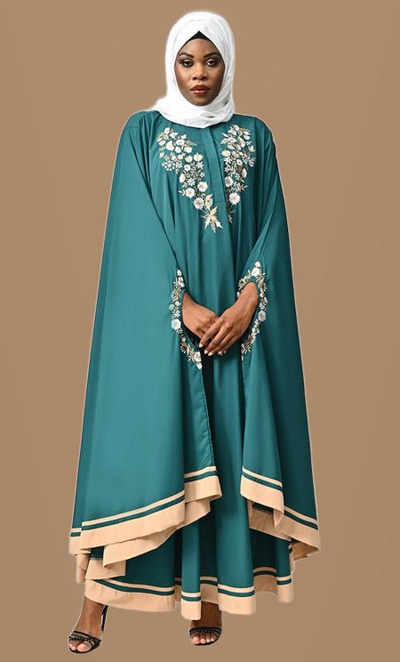 Saara Embroidery Kaftan Abaya - EastEssence.com