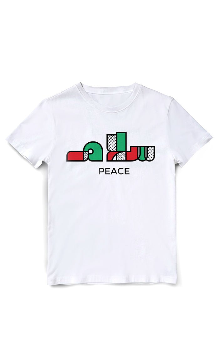 Seeking Peace in Palestine Logo Printed T-Shirt