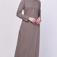 Shirt Style Collared Casual Wear Abaya Dress - EastEssence.com