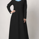 Side Pleated A Line Everyday Abaya Dress - EastEssence.com