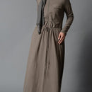 Slip on drawstring abaya dress - EastEssence.com
