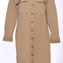 Solid Button Down jersey Shirt with Pockets - EastEssence.com