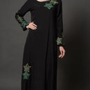 Star Embroidered Motifs Arabian Abaya Dress - EastEssence.com