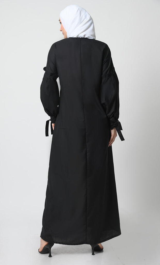 Straight Style Abaya – Polyester Poplin, Dual Pockets - EastEssence.com