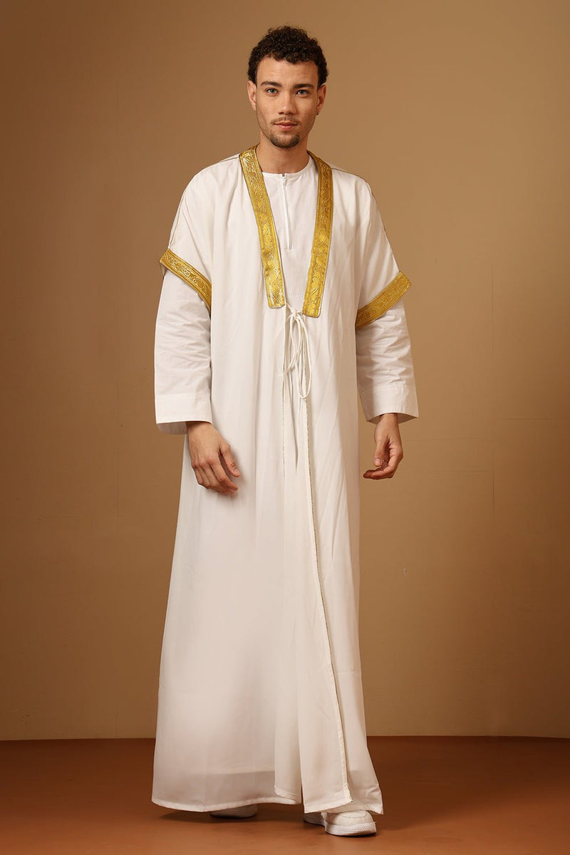 Traditional Arabic half sleeves Bisht with Drawstring Tie – EastEssence.com