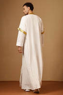 Traditional Arabic half sleeves Bisht Set with Drawstring Tie - EastEssence.com