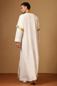 Traditional Arabic half sleeves Bisht Set with Drawstring Tie - EastEssence.com
