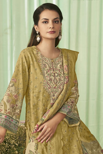 Trendy Printed Cotton Kameez Set with Dupatta for Women - EastEssence.com