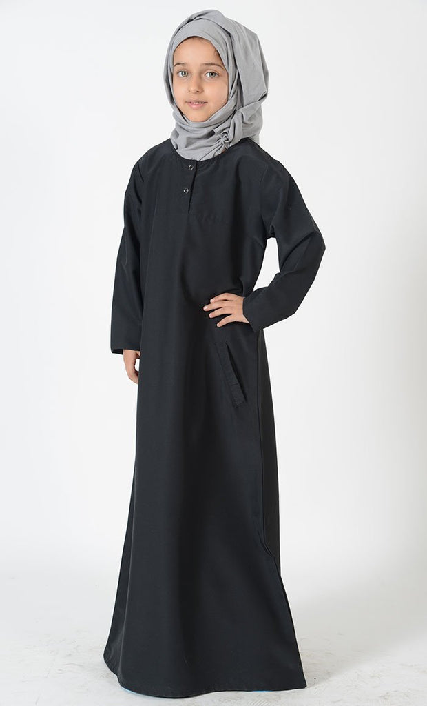 Uniform Abaya - Kids Size (Black) - Final Sale - EastEssence.com