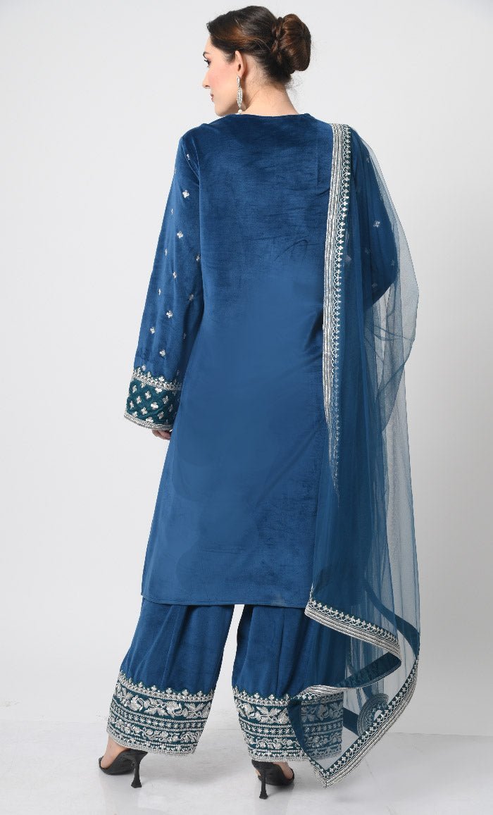 Velour Eid/Partywear 3 - Piece Set - Final Sale - EastEssence.com