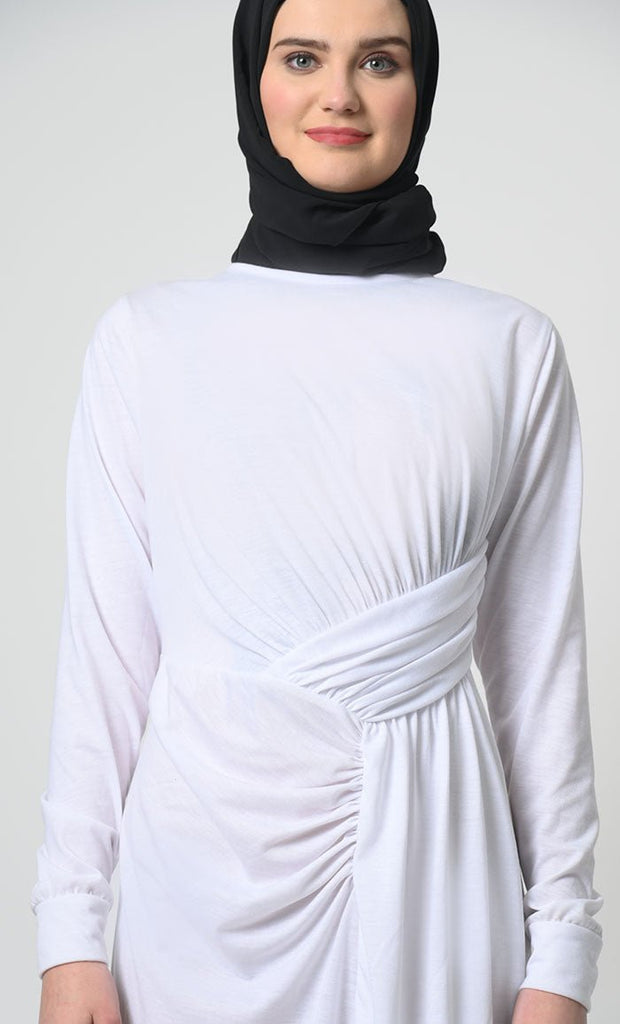 Viscose Jersey Abaya – Back Zipper, Full Sleeves, Straight Cut - EastEssence.com