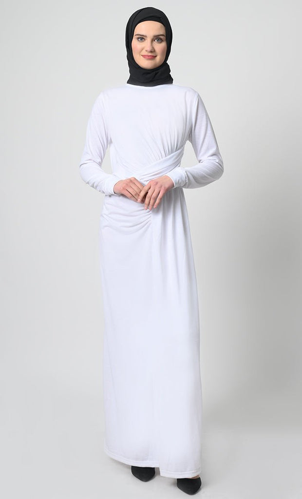 Viscose Jersey Abaya – Back Zipper, Full Sleeves, Straight Cut - EastEssence.com