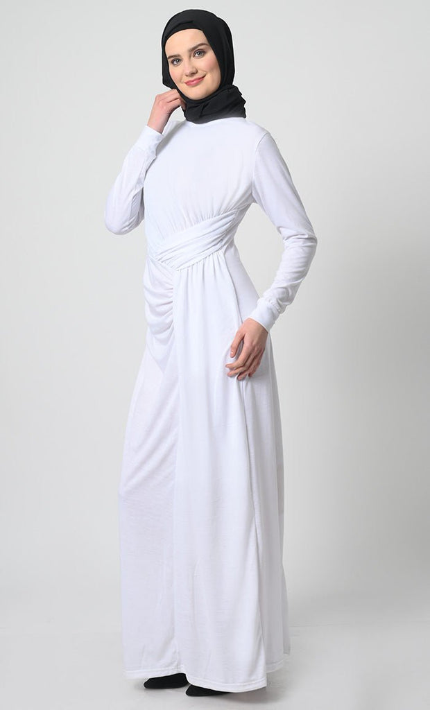 Viscose Jersey Abaya – Back Zipper, Full Sleeves, Straight Cut - EastEssence.com