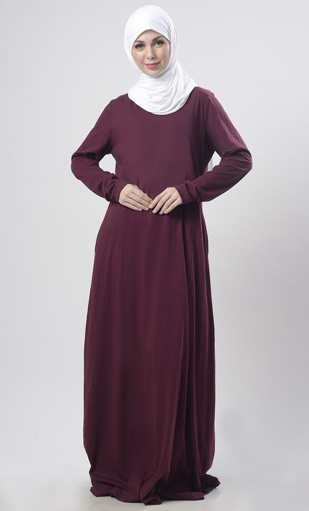 Warm Winter Jersey Abaya - Final Sale - EastEssence.com