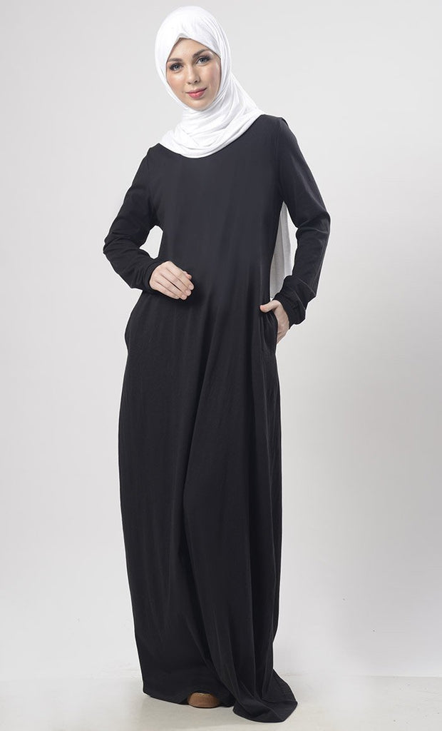 Warm Winter Jersey Abaya - Final Sale - EastEssence.com