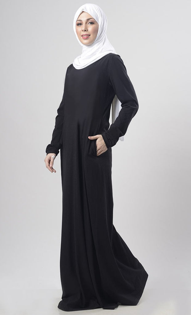 Warm Winter Jersey Abaya - Final Sale - EastEssence.com