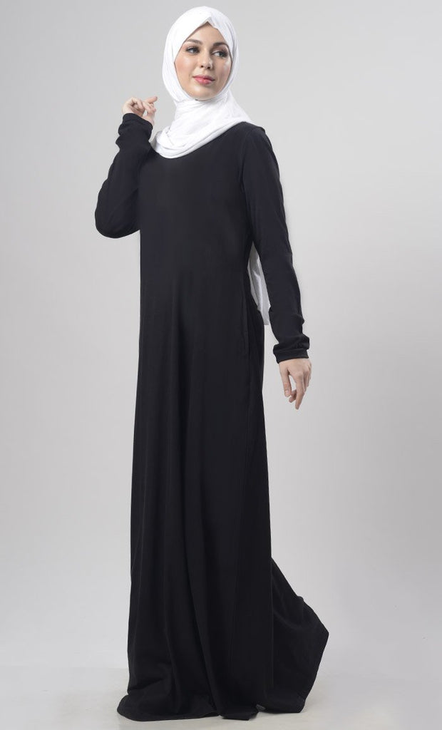 Warm Winter Jersey Abaya - Final Sale - EastEssence.com