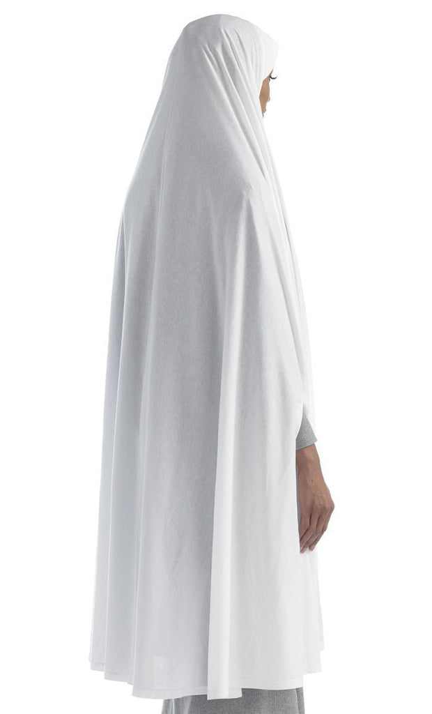 White Khimar - Long Prayer Women's Hijab - Final Sale - EastEssence.com