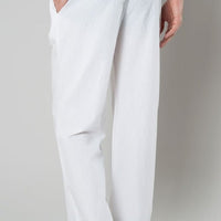 White Men's Cotton Pants - EastEssence.com