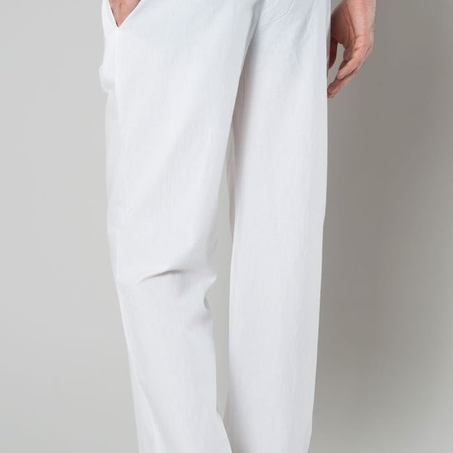 White Men's Cotton Pants - EastEssence.com