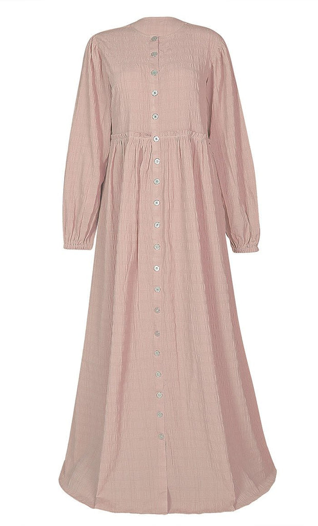 Women's Everydaywear Peach Texured Abaya - Final Sale - EastEssence.com