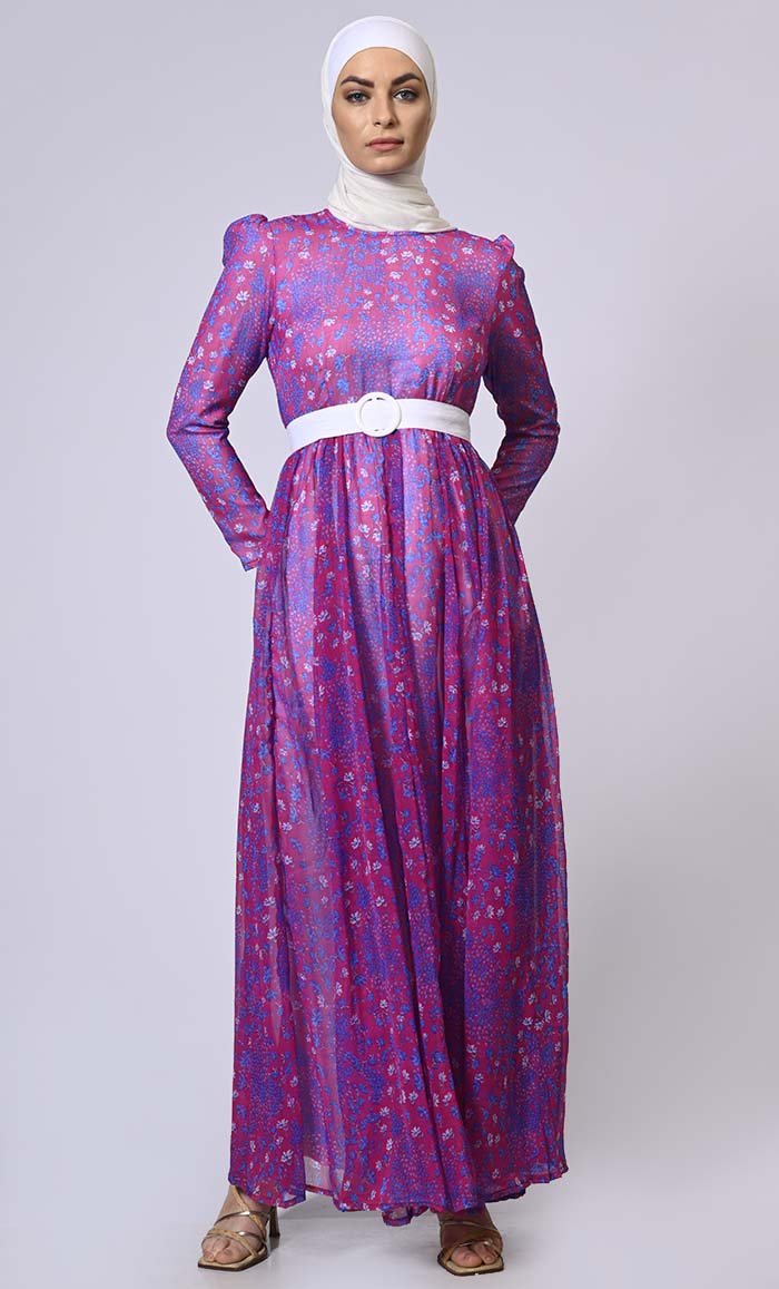 Women's Printed Abaya - EastEssence.com