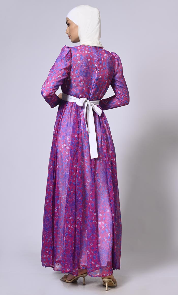 Women's Printed Abaya - EastEssence.com