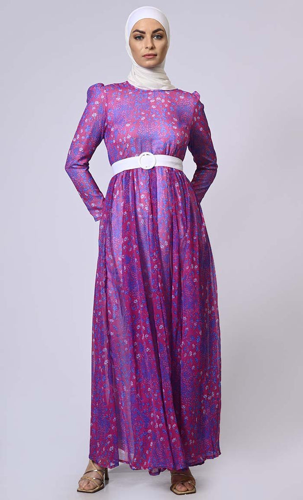 Women's Printed Abaya - Final Sale - EastEssence.com