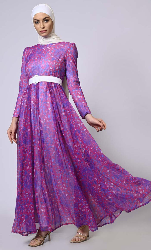 Women's Printed Abaya - Final Sale - EastEssence.com