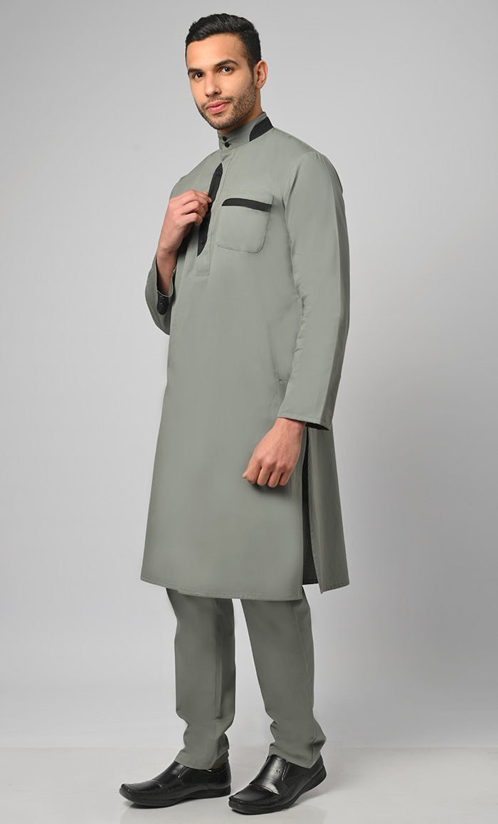 Yasin Modest Muslim Mens Kurta Pajama Set - Final Sale - EastEssence.com