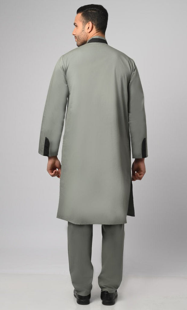 Yasin Modest Muslim Mens Kurta Pajama Set - Final Sale - EastEssence.com