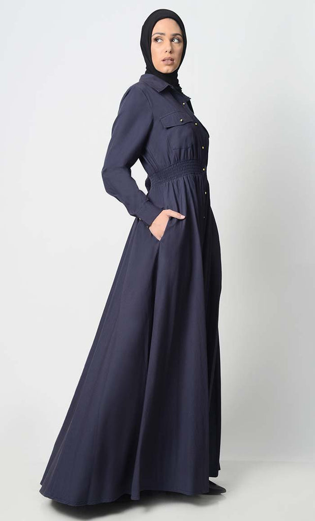 Your Everday Button Down Abaya - Final Sale - EastEssence.com